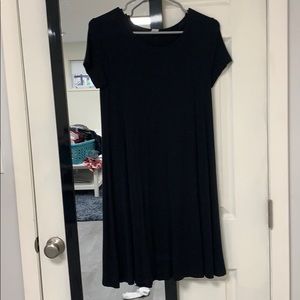 black t-shirt dress